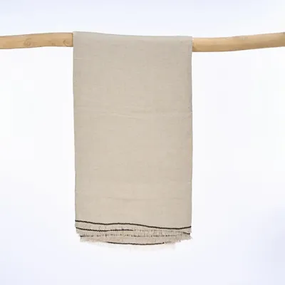 Nappes - La Nappe Tuscany - Noir Naturel - 150x300 - BAZAR BIZAR LIVING