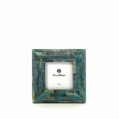 Cadres - Le Ocean Ripple Frame - Turquoise - 10x10 - BAZAR BIZAR LIVING