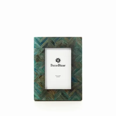 Cadres - Le Drift Bleu Mosaic Frame - 10x15 - BAZAR BIZAR LIVING