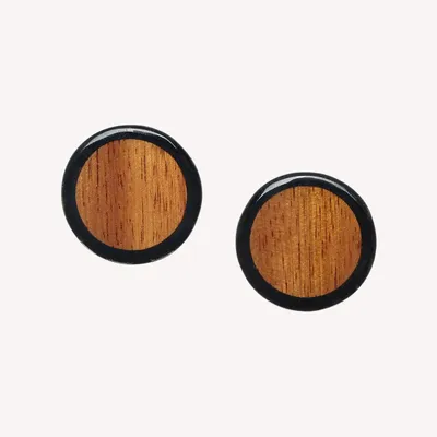 Jewelry - Small round post earrings - Cannelle - NATURE BIJOUX