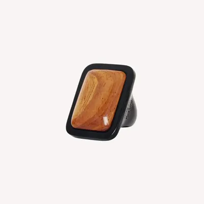 Jewelry - Rectangle ring T58 - Cannelle - NATURE BIJOUX