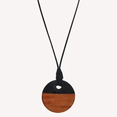 Jewelry - Long necklace with round pendant - Cannelle - NATURE BIJOUX