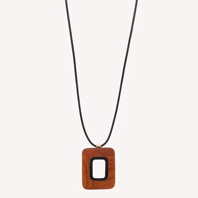 Jewelry - Long necklace with rectangle pendant - Cannelle - NATURE BIJOUX