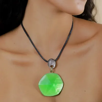 Jewelry - Black lip & capiz pendant necklace - Combava - NATURE BIJOUX