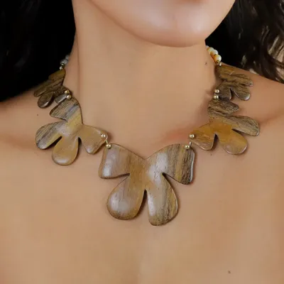 Jewelry - 5 robles flowers necklace - Fioria - NATURE BIJOUX