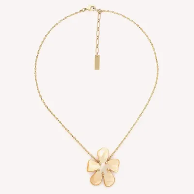 Jewelry - Pendant necklace with yellow MOP flower - Fioria - NATURE BIJOUX
