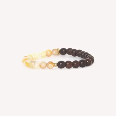 Jewelry - Stretch bracelet robles and yellow MOP - Fioria - NATURE BIJOUX