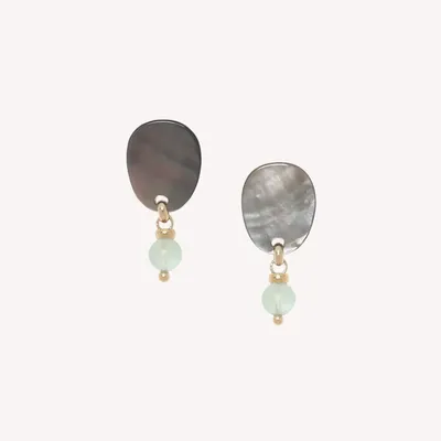 Bijoux - Boucles d'oreilles poussoir petit modèle - Fluorite - NATURE BIJOUX