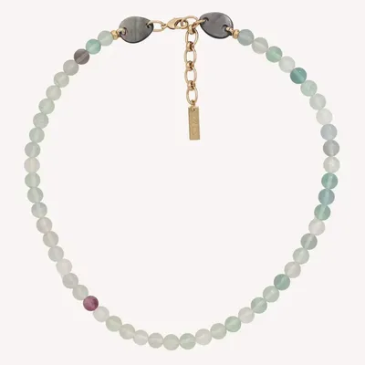 Bijoux - Collier ajustable simple fluorite - Fluorite - NATURE BIJOUX