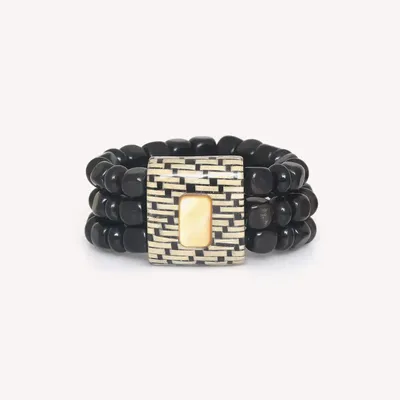 Jewelry - Big stretch bracelet - Madam Bogolan - NATURE BIJOUX