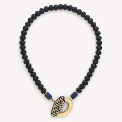 Bijoux - Collier fermoir avant - Madam Bogolan - NATURE BIJOUX