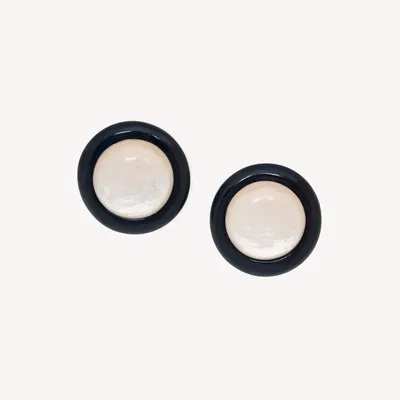 Bijoux - Boucles d'oreilles poussoir rondes - Saint Honore - NATURE BIJOUX