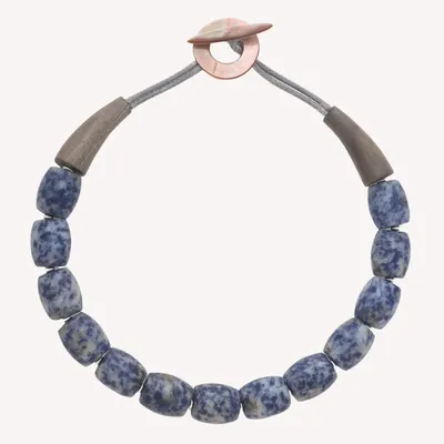 Jewelry - Short necklace with brown lip lock - Skala - NATURE BIJOUX