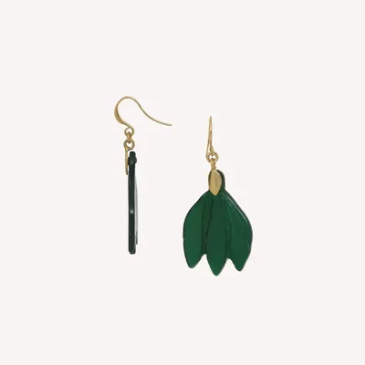 Jewelry - Green simple hook earrings - Son Jardin - NATURE BIJOUX