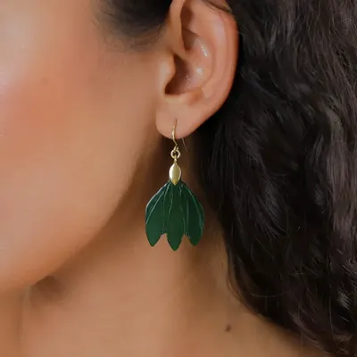 Jewelry - Green simple hook earrings - Son Jardin - NATURE BIJOUX