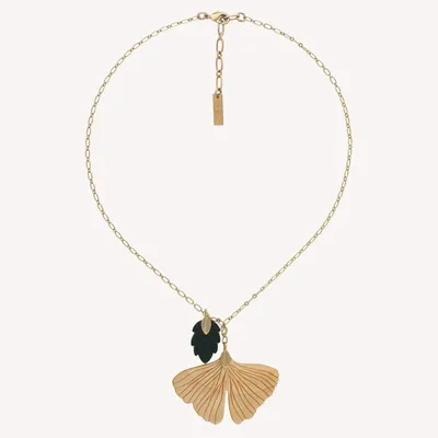 Jewelry - Ginkgo leaf pendant necklace - Son Jardin - NATURE BIJOUX