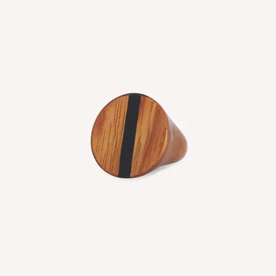 Jewelry - Bayong wood round ring T58 - Cannelle - NATURE BIJOUX