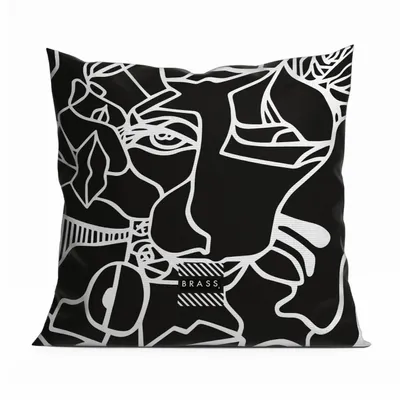 Garden textiles - Black Koseka Outdoor Cushion 60 x 60 - Design by BRASS - ARTDECORIS