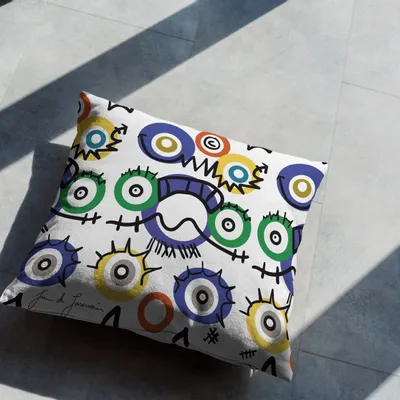 Garden textiles - Ojitos outdoor cushion 60 x 60 - Design by Juan de Lascurain - ARTDECORIS