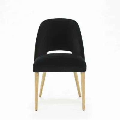 Chairs for hospitalities & contracts - Gom Hole Black Chair |Chair - CREARTE COLLECTIONS