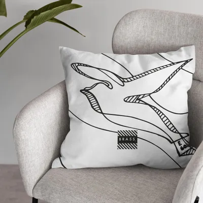 Garden textiles - White Colombes 60 x 60 outdoor cushion - Design by BRASS - ARTDECORIS