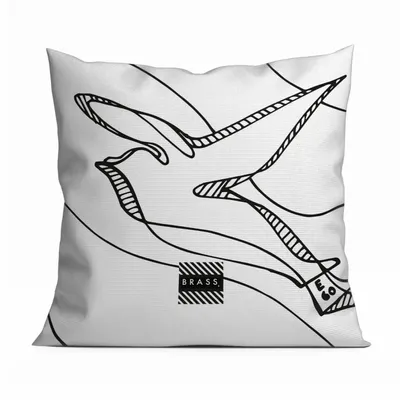 Garden textiles - White Colombes 60 x 60 outdoor cushion - Design by BRASS - ARTDECORIS