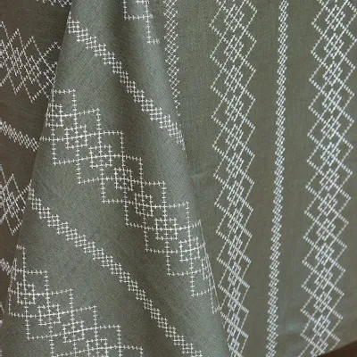 Table linen - Linen Tablecloth | LOSANGA Forest green - GIARDINO SEGRETO