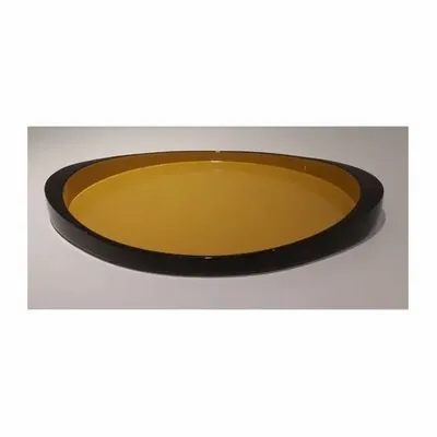 Plateaux - INES - Plateau ovale en laque bicolore - MAI HOME DECOR PTE LIMITED