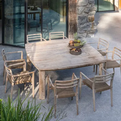 Lawn tables - Square Table Miguel - GOMMAIRE