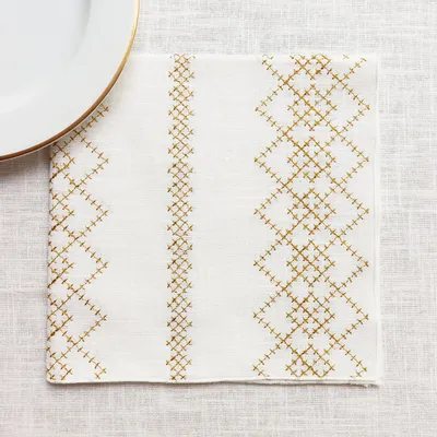 Table linen - Linen Napkin | LOSANGA Gold - GIARDINO SEGRETO