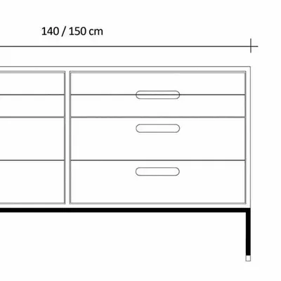 Chests of drawers - Made-to-measure Double chest of drawers model Cosmopol. CD8P - JL STUDIO