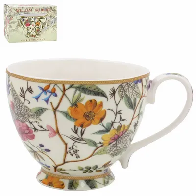 Accessoires thé et café - mug sur pied William Kilburn cream - KARENA INTERNATIONAL