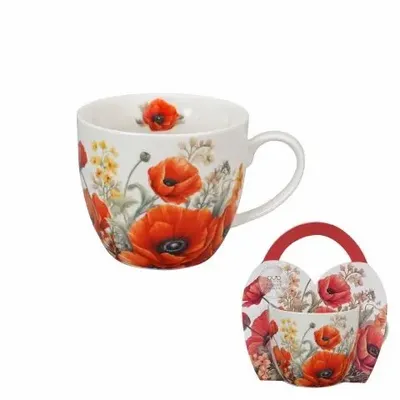 Objets de décoration - mug avec panier papier poppies - KARENA INTERNATIONAL