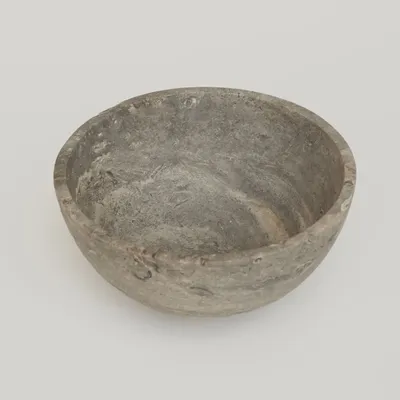 Bowls - SILVER TRAVERTINE FRUIT BOWL - CENTERPIECE - KIWANO CONCEPT