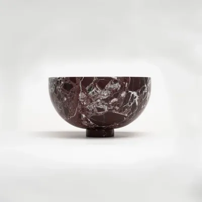 Bowls - ROSSO LEVANTO MARBLE FRUIT BOWL - KIWANO CONCEPT
