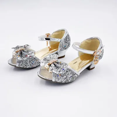 Children's dress-up - Silver Mules Size 27 (3-4 years) - LABAY