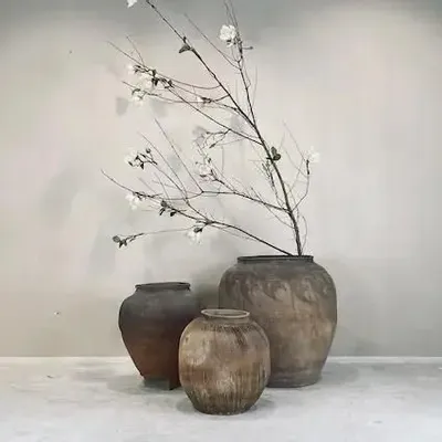 Flower pots - Grey Pots - THE SILK ROAD COLLECTION