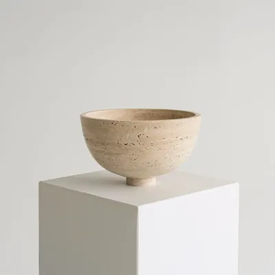Bols - TRAVERTINE FRUIT BOWL - CENTERPIECE - KIWANO CONCEPT