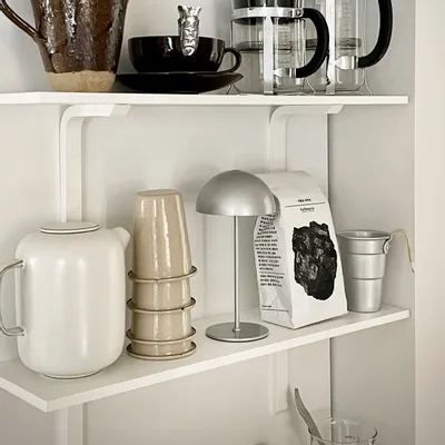 Lampes de table - Mini lampe de table LED ALONG argentée, 2 pièces dans une boîte - DYBERG LARSEN