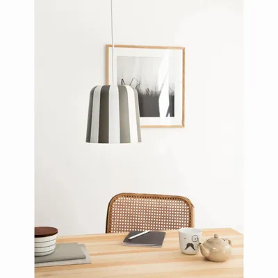 Hanging lights - Gry Pendant lamp - Grey stripes - DYBERG LARSEN