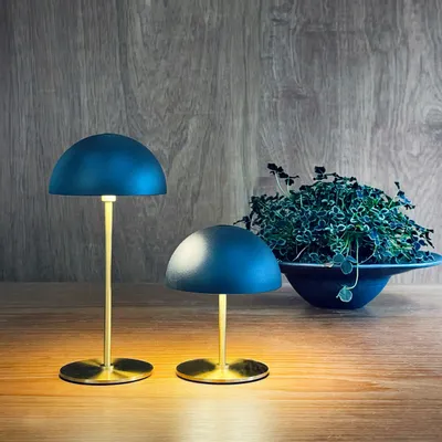 Table lamps - ALONG LED Mini Table Lamp black/brass - Box of 2 - DYBERG LARSEN