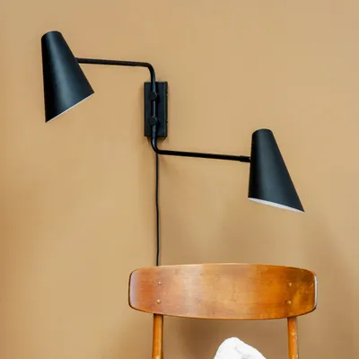 Appliques - Applique murale noire Cale avec 2 tiges - DYBERG LARSEN