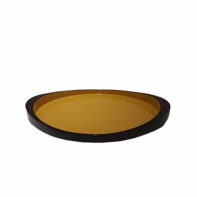 Trays - INES - 2-Tone Oval Lacquer Tray - MAI HOME DECOR PTE LIMITED