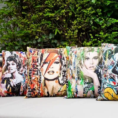 Garden textiles - Kate 45x45 Outdoor Cushion Cover - Design by Anne Mondy - ARTDECORIS