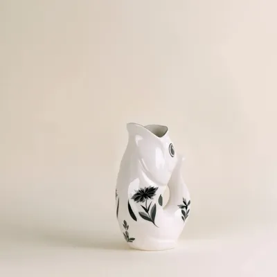 Objets de décoration - Carafe GlouGlou Oeillet Peint Main - Oeillet Noir peint - CHAROLLES