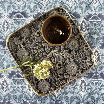 Trays - Handmade enamel metal trays, vintage look - MAISON LILO