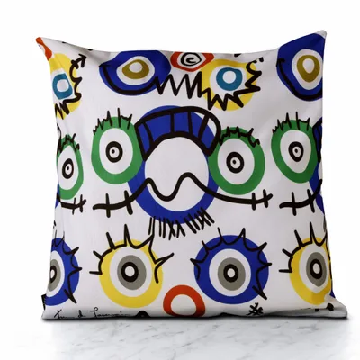 Fabric cushions - Ojitos decorative pillow 60 x 60 - Design by Juan de Lascurain - ARTDECORIS