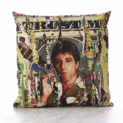 Fabric cushions - Scarface decorative pillow 60 x 60 - Design by Anne Mondy - ARTDECORIS