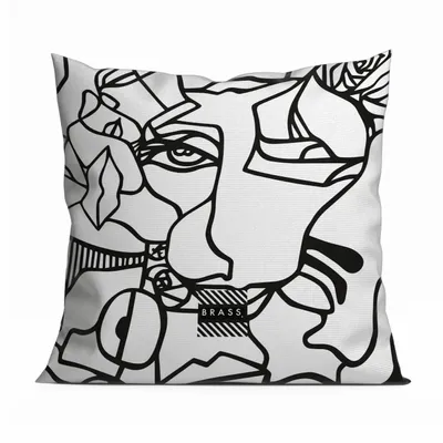 Fabric cushions - White Koseka decorative pillow 60 x 60 - Design by BRASS - ARTDECORIS