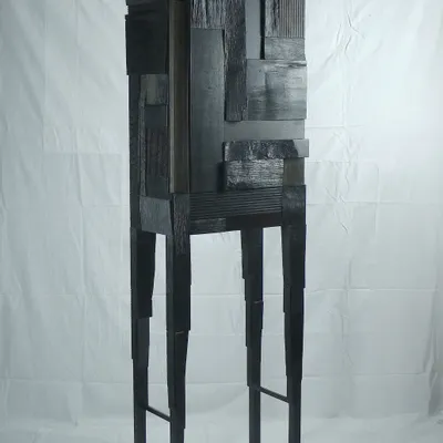 Bookshelves - Cabinet playing with light - JULIEN HARDY EBENISTE